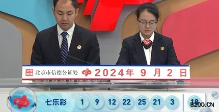 第2024102期七乐彩开奖现场截图图片