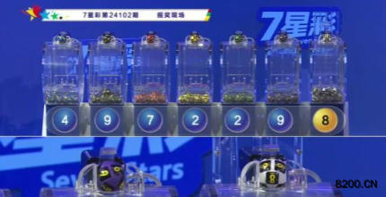 第2024102期七星彩开奖现场截图图片