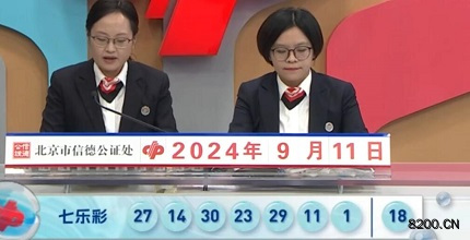 第2024106期七乐彩开奖现场截图图片