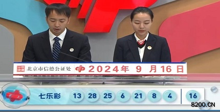 第2024108期七乐彩开奖现场截图图片