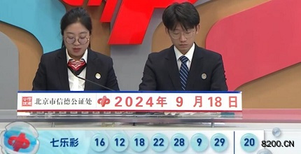 第2024109期七乐彩开奖现场截图图片