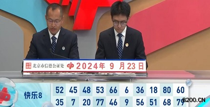 第2024257期快乐8开奖现场截图图片
