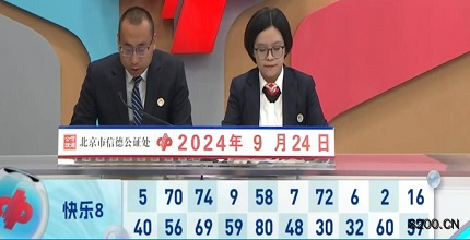 第2024258期快乐8开奖现场截图图片