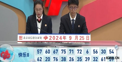 第2024259期快乐8开奖现场截图图片