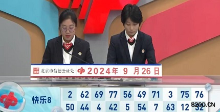 第2024260期快乐8开奖现场截图图片