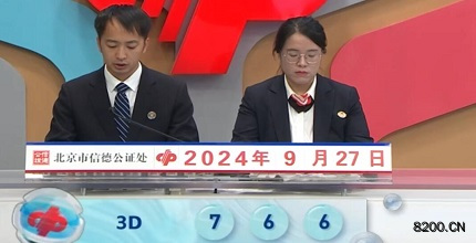 第2024261期福彩3D开奖现场截图图片