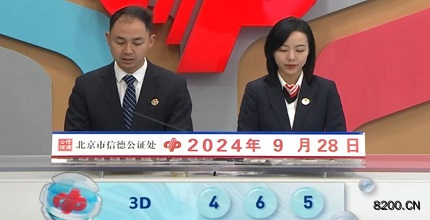 第2024262期福彩3D开奖现场截图图片