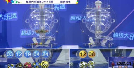 第2024115期大乐透开奖现场截图图片