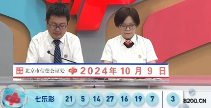 第2024116期七乐彩开奖现场截图图片
