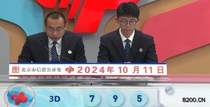 第2024271期福彩3D开奖现场截图图片