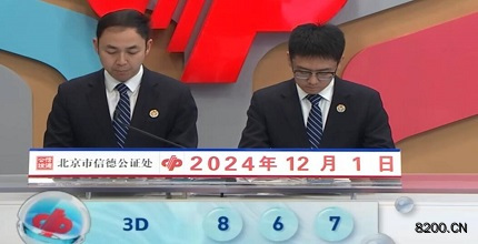 第2024322期福彩3D开奖现场截图图片