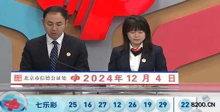 第2024140期七乐彩开奖现场截图图片