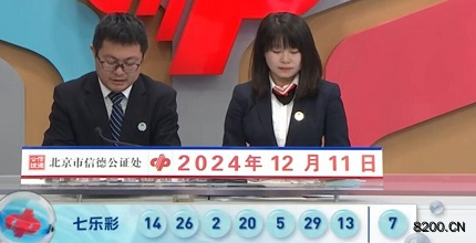 第2024143期七乐彩开奖现场截图图片