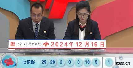 第2024145期七乐彩开奖现场截图图片