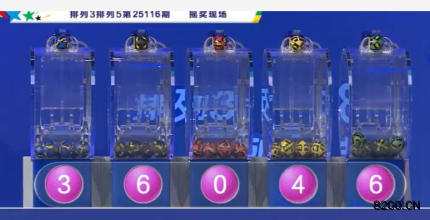 第2025116期排列5开奖现场截图图片