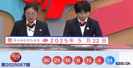 第2025057期双色球开奖现场截图图片
