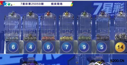 第2025059期七星彩开奖现场截图图片
