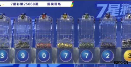 第2025068期七星彩开奖现场截图图片
