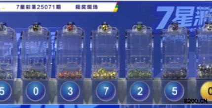 第2025071期七星彩开奖现场截图图片
