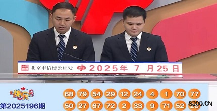 第2025196期快乐8开奖现场截图图片