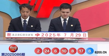 第2025086期双色球开奖现场截图图片