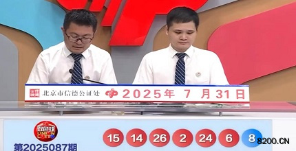 第2025087期双色球开奖现场截图图片