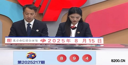 第2025217期福彩3D开奖现场截图图片