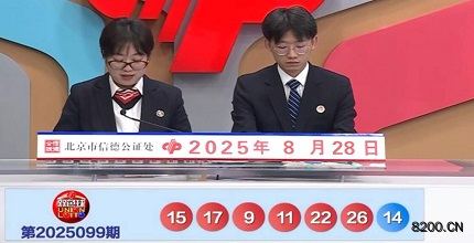 第2025099期双色球开奖现场截图图片
