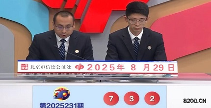 第2025231期福彩3D开奖现场截图图片