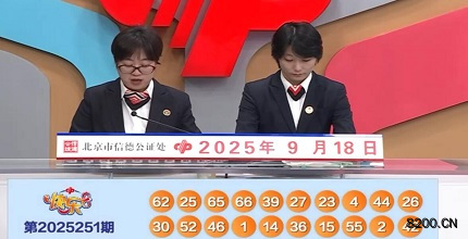 第2025251期快乐8开奖现场截图图片