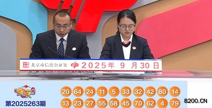 第2025263期快乐8开奖现场截图图片