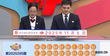 第2025295期快乐8开奖现场截图图片