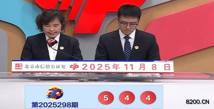 第2025298期福彩3D开奖现场截图图片