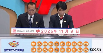 第2025299期快乐8开奖现场截图图片