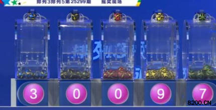 第2025299期排列3开奖现场截图图片