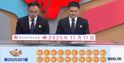 第2025307期快乐8开奖现场截图图片