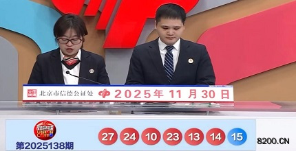 第2025138期双色球开奖现场截图图片