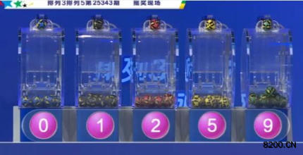 第2025343期排列3开奖现场截图图片