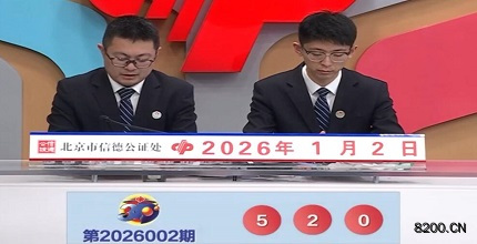 第2026002期福彩3D开奖现场截图图片