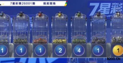 第2026001期七星彩开奖现场截图图片