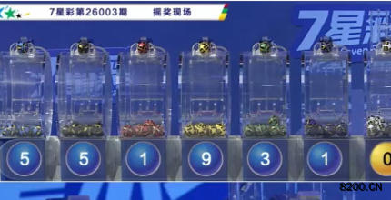 第2026003期七星彩开奖现场截图图片
