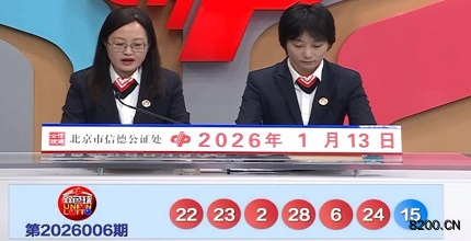第2026006期双色球开奖现场截图图片