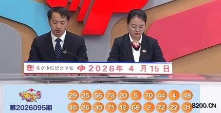 第2026095期快乐8开奖现场截图图片