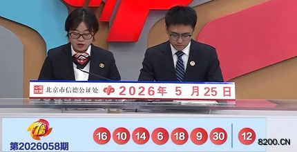 第2026058期七乐彩开奖现场截图图片