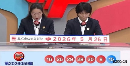 第2026059期双色球开奖现场截图图片