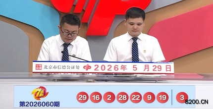第2026060期七乐彩开奖现场截图图片