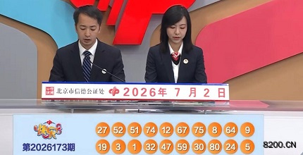 第2026173期快乐8开奖现场截图图片