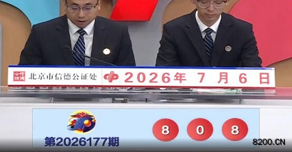 第2026177期福彩3D开奖现场截图图片