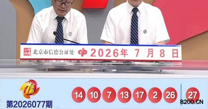 第2026077期七乐彩开奖现场截图图片