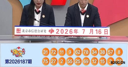 第2026187期快乐8开奖现场截图图片
